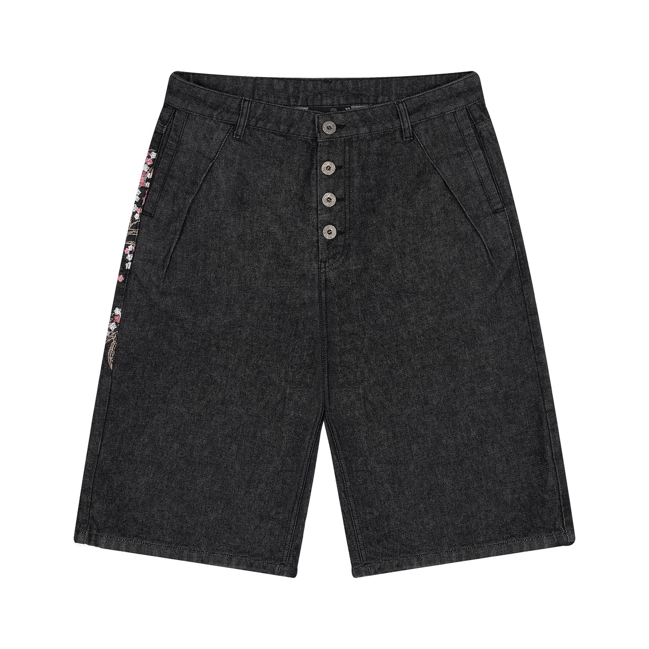 Embroidered Cherry Blossom jorts